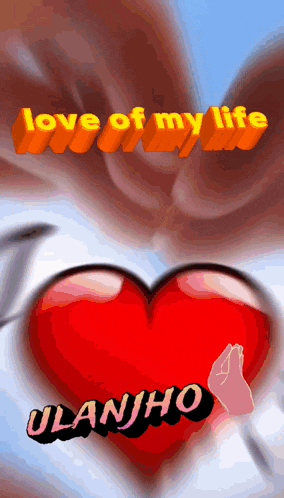 a picture of a heart with the words love of my life