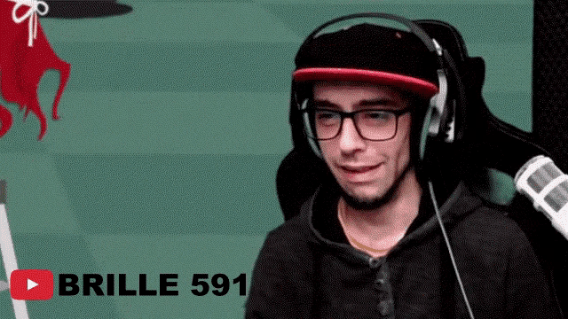 a man wearing glasses and headphones with brille 591 in the corner