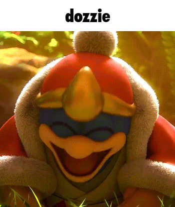 a cartoon character with the word dozzie on the bottom