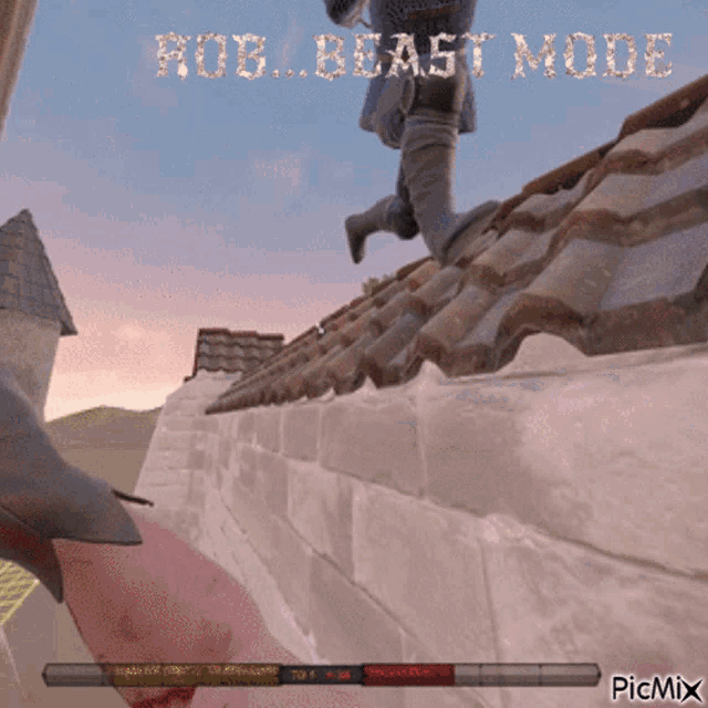 a screenshot of a video game with the words rob beast mode