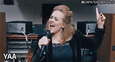 Yass GIF - Adele Sing High Note GIFs
