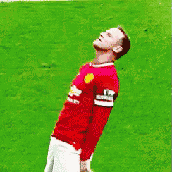 a soccer player wearing a red jersey with the word chevrolet on the sleeve