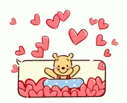 Winnie The Pooh Jump GIF - Winnie The Pooh Jump Pool Of Hearts GIFs
