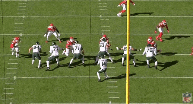 a football game is being played with a player wearing the number 62
