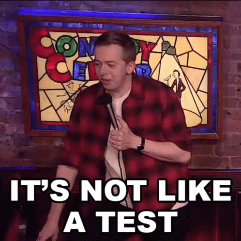 Its Not Like A Test Chris Turner GIF - Its Not Like A Test Chris Turner This Is Not An Exam GIFs