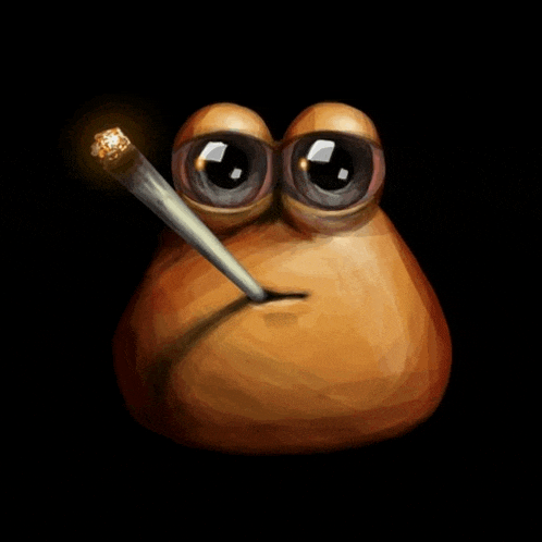 a cartoon character is smoking a cigarette with a lighter in his mouth