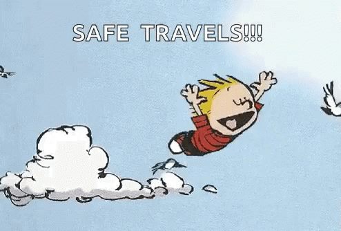 Calvin And Hobbes Safe Travels GIF - Calvin And Hobbes Calvin Safe Travels GIFs