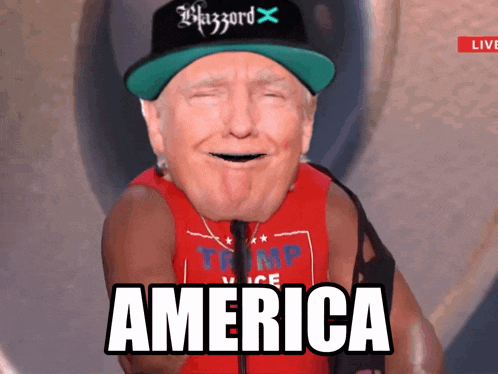 a man wearing a hat that says blizzard on it says america