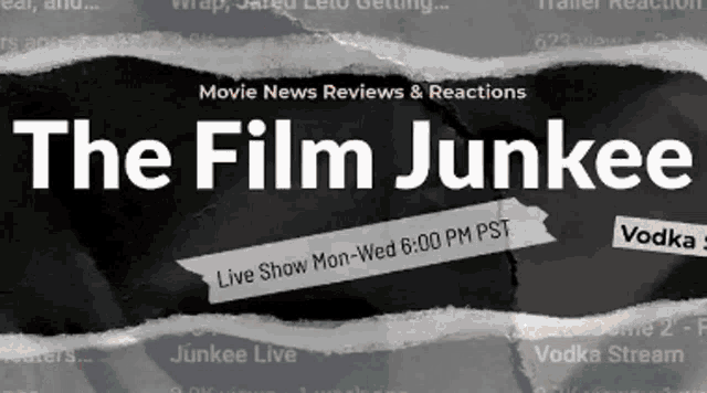 a poster for the film junkie shows a live show on mon-wed 6:00 pm pst