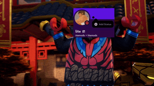 a video game character is holding up a sign that says lite it
