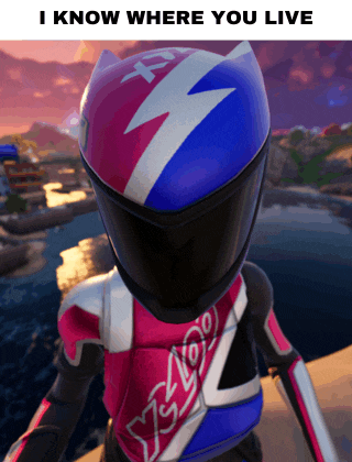 a picture of a person wearing a helmet that says i know where you live on it