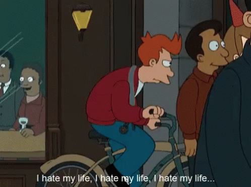 I Hate My Life Depression GIF - I Hate My Life Depression Futurama GIFs