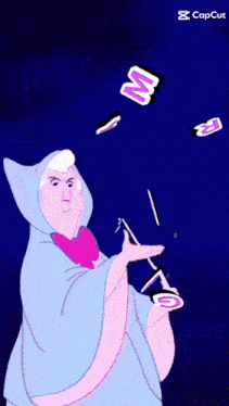 a cartoon of a fairy with the word gas coming out of her hand