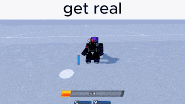 a screenshot of a video game with the words get real