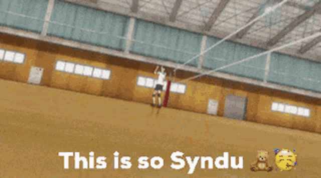 a cartoon of a person walking on a basketball court .