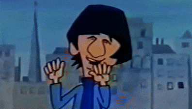 a cartoon drawing of a man with a huge nose