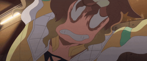 a cartoon drawing of a person with a bandage on their face