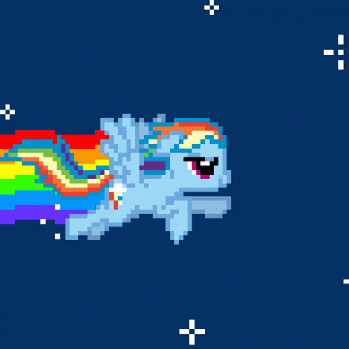 Rainbow Dush Nyan Cat GIF