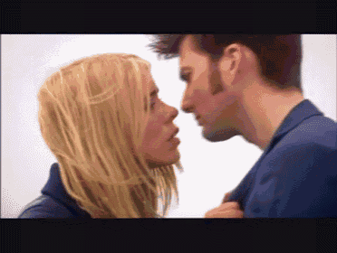 a man and a woman are looking at each other with their eyes closed