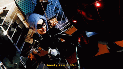 Spider Man Black Cat GIF - Spider Man Black Cat Sneaky As A Spider GIFs