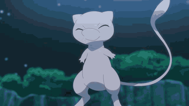 a white pokemon is surrounded by a red circle