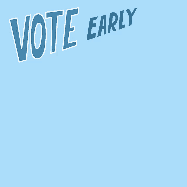 a blue poster that says vote early athens early voting begins december 14