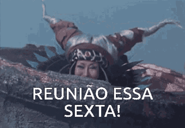 a picture of a person with the words reuniao essa sexta