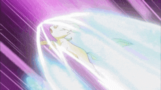 a cartoon drawing of a unicorn flying through the air with a purple background