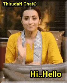 a woman in a yellow shirt is sitting on a couch waving