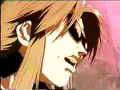 a close up of a cartoon character wearing sunglasses and smiling