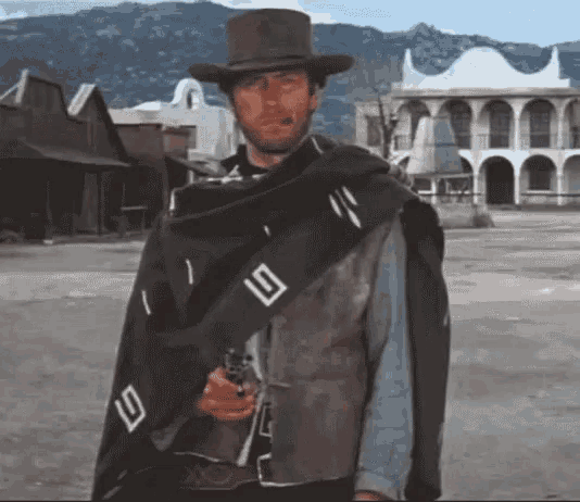 Clint Eastwood A Fistful Of Dollars GIF