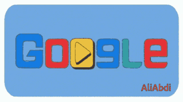 a google logo with a play button on it