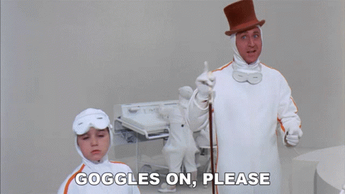 Goggles On Please Willy Wonka And The Chocolate Factory GIF - Goggles On Please Willy Wonka And The Chocolate Factory Put On The Glasses GIFs