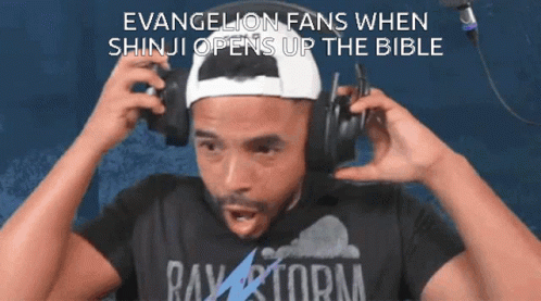 Evangelion Opens The Bible GIF - Evangelion Opens The Bible Shocked GIFs
