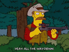 All The Way Down GIF - Dove Hunting The Simpsons Cletus GIFs