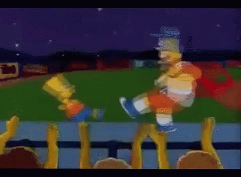 Homero Baila Bart Baila GIF - Homero Baila Bart Baila La Marcha Del Elefantito GIFs