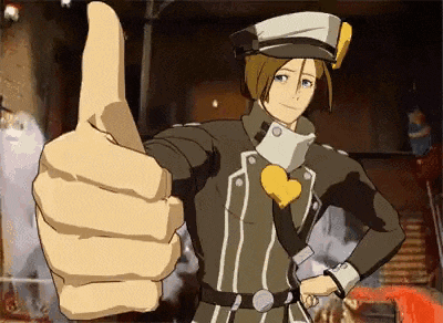 a cartoon character is giving a thumbs up sign while wearing a hat .