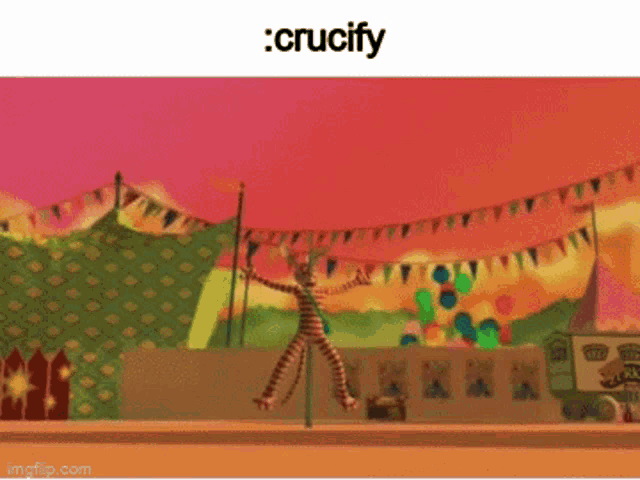 Popee The Performer Popee GIF - Popee The Performer Popee Crucify GIFs