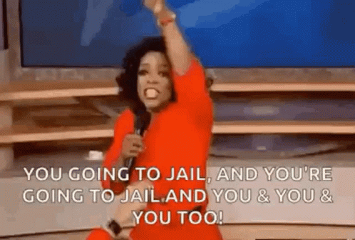 Jail Oprah GIF - Jail Oprah Youre Going To Jail GIFs