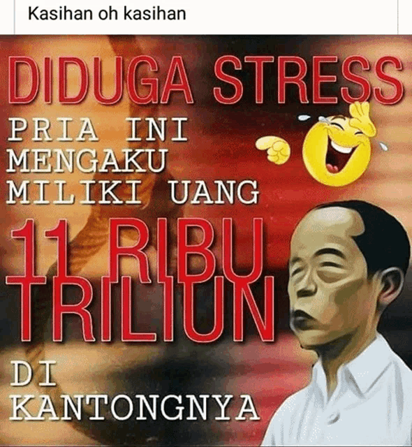 a picture of a man with the words diduga stress