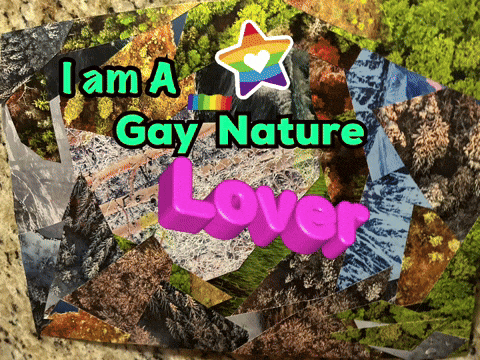 a collage of pictures with the words " i am a gay nature lover "