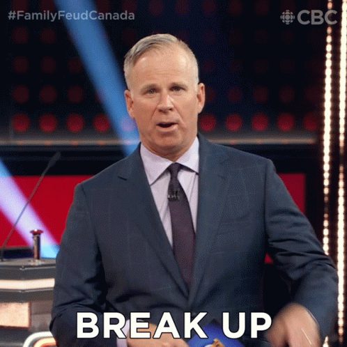 Break Up Gerry Dee GIF - Break Up Gerry Dee Family Feud Canada GIFs