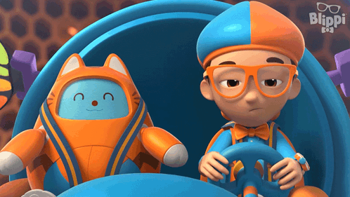 Looking At Each Other Blippi GIF - Looking At Each Other Blippi Tabbs GIFs