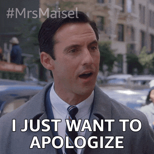 I Just Want To Apologize Sylvio GIF - I Just Want To Apologize Sylvio The Marvelous Mrs Maisel GIFs
