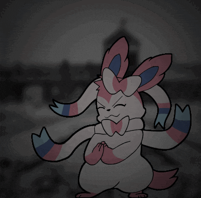 a cartoon drawing of a bunny with a bow on its neck