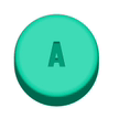 a green circle with the letter a on it