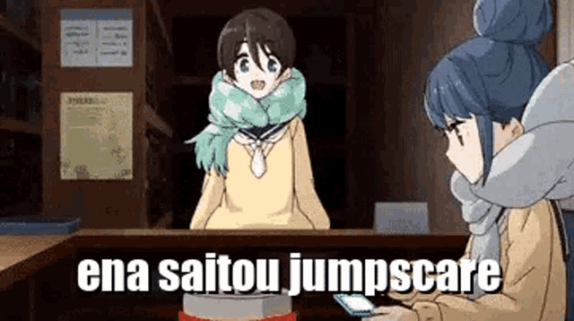 a girl is sitting at a counter with a cell phone in her hand and another girl is standing next to her .