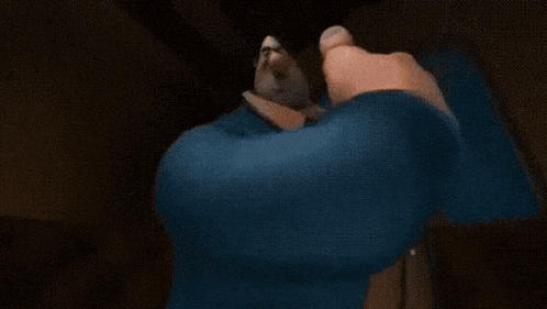 a close up of a person 's wrist with a blue shirt on