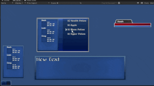 a screenshot of a video game with a new text box
