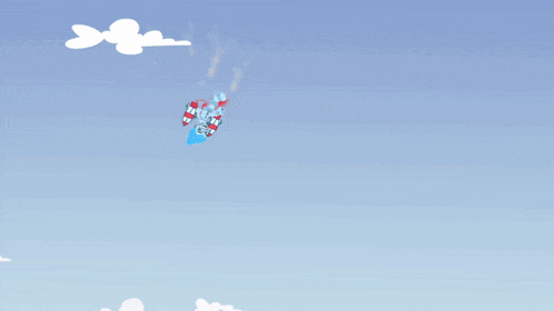a cartoon rocket is flying through the air with the words happy holidays written in red